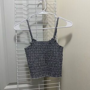 Brandy Melville Black and White Textured Camisole